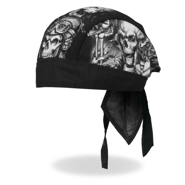 Smokin' Five Skulls Headwrap Durag Biker Skull Cap – Ryde-Motorcycle