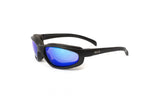 Curv Z Shatterproof Blue Mirror Lenses Motorcycle Biker Sunglass No Wind Anti-Fog 02-19