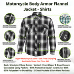 Valiant Men's Orange & Black "Armored" Flannel Kevlar Jacket - Shirt TW136.16  Free Shipping