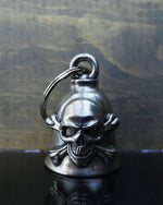 Bravo BB-81 Skull Crossbones Motorcycle Bell Comes With Legend of Bell  and Velvet Gift Pouch