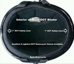 Micro DOT "Blister"  Small Profile Gloss Black 1/2 Helmet "No Mushroom" Look