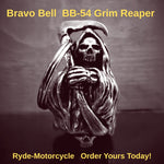 Bravo BB-54 Grim Reaper Motorcycle Bell Comes With Legend of Bell  and Velvet Gift Pouch