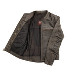 Premium Antique Brown Leather Lightweight Motorcycle Jacket