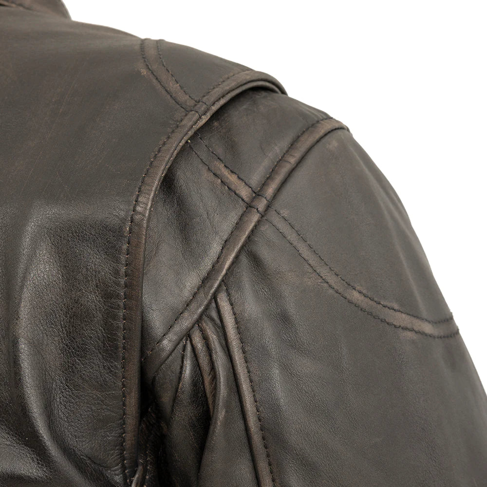 Premium Antique Brown Leather Lightweight Motorcycle Jacket