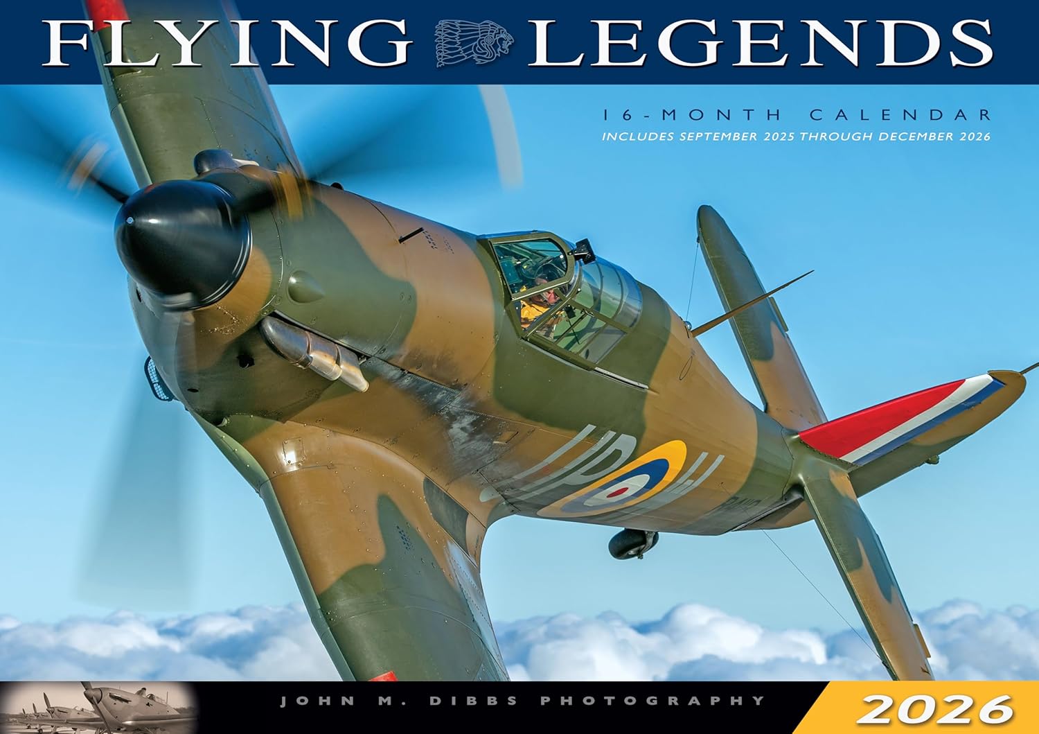 2026 Flying Legends Deluxe Wall Calendar 17" x 12"