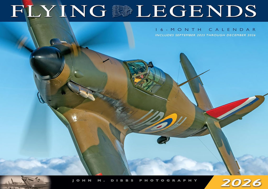2026 Flying Legends Deluxe Wall Calendar 17" x 12"
