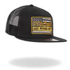 We The People Are Pissed Off! American Flag "Snapback" Hat Black Mesh Back