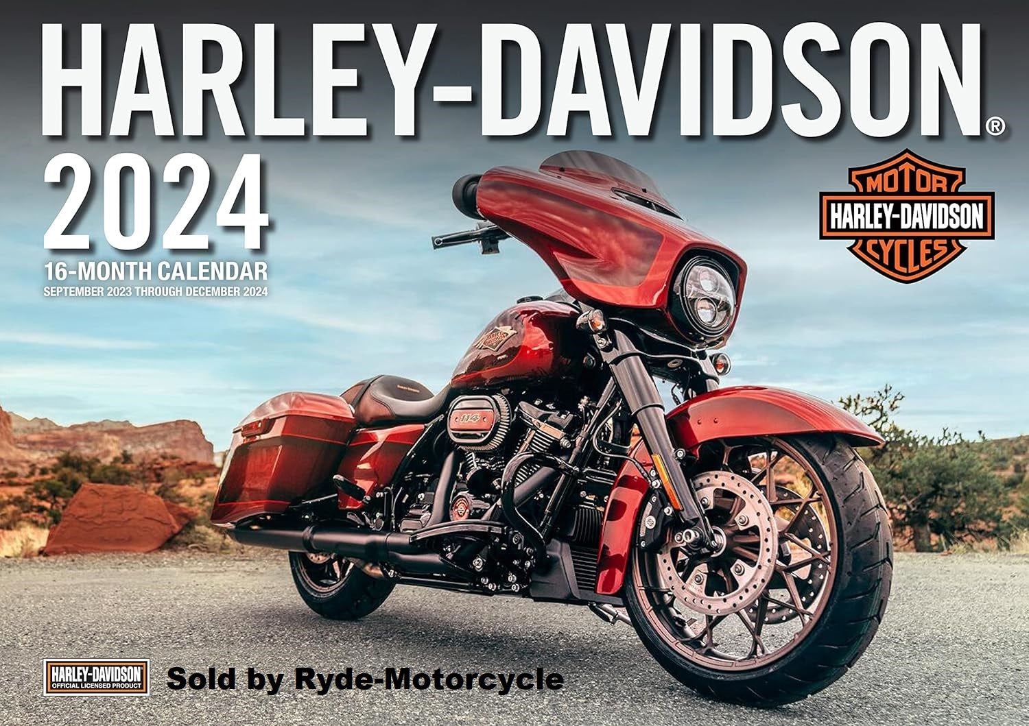 2024 Deluxe Harley Davidson 17" x 12" Wall Calendar