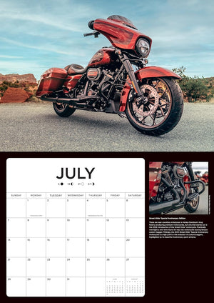 2024 Deluxe Harley Davidson 17" x 12" Wall Calendar