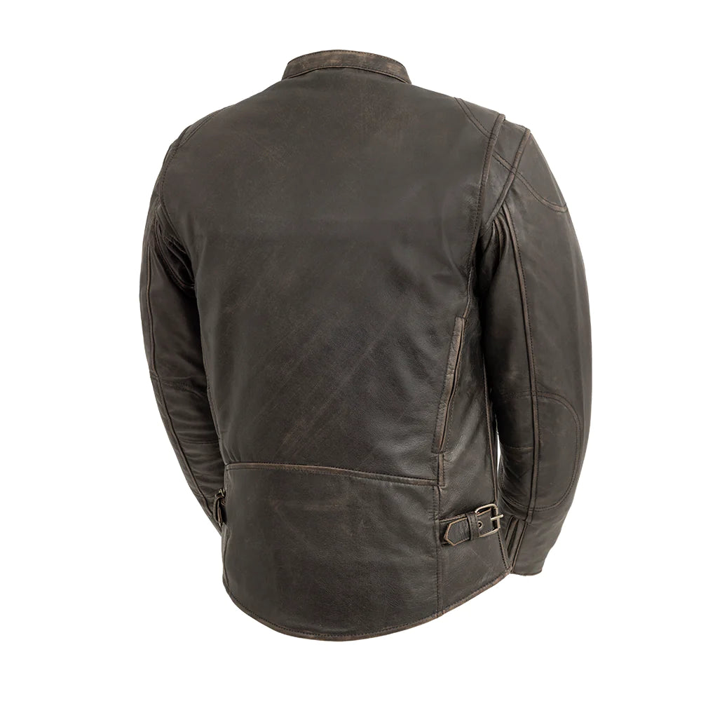 Premium Antique Brown Leather Lightweight Motorcycle Jacket