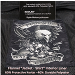 Valiant Men's Orange & Black "Armored" Flannel Kevlar Jacket - Shirt TW136.16  Free Shipping