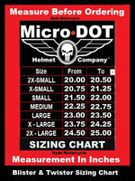 Micro DOT "Blister"  Small Profile Gloss Black 1/2 Helmet "No Mushroom" Look