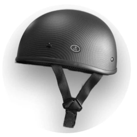 Micro DOT "Blister" Carbon Fiber Graphic Super Small Profile 1/2 Helmet "No Mushroom" Look!