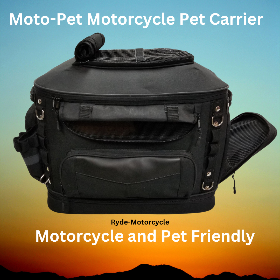 Moto-Pet Deluxe Full Feature Motorcycle Pet Carrier Mounts on Rack Seat Sissy Bar