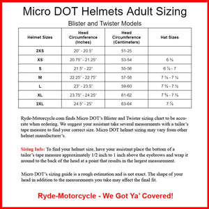 Micro DOT "Twister 2.0 - T360" Reversible Flat Black Half Helmet No Mushroom Look