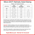 Micro DOT "Blister"  Small Profile Gloss Black 1/2 Helmet "No Mushroom" Look