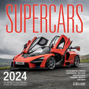 2024 Supercars Wall Calendar Large 12" x 12" Lamborghini Porsche McLaren and More