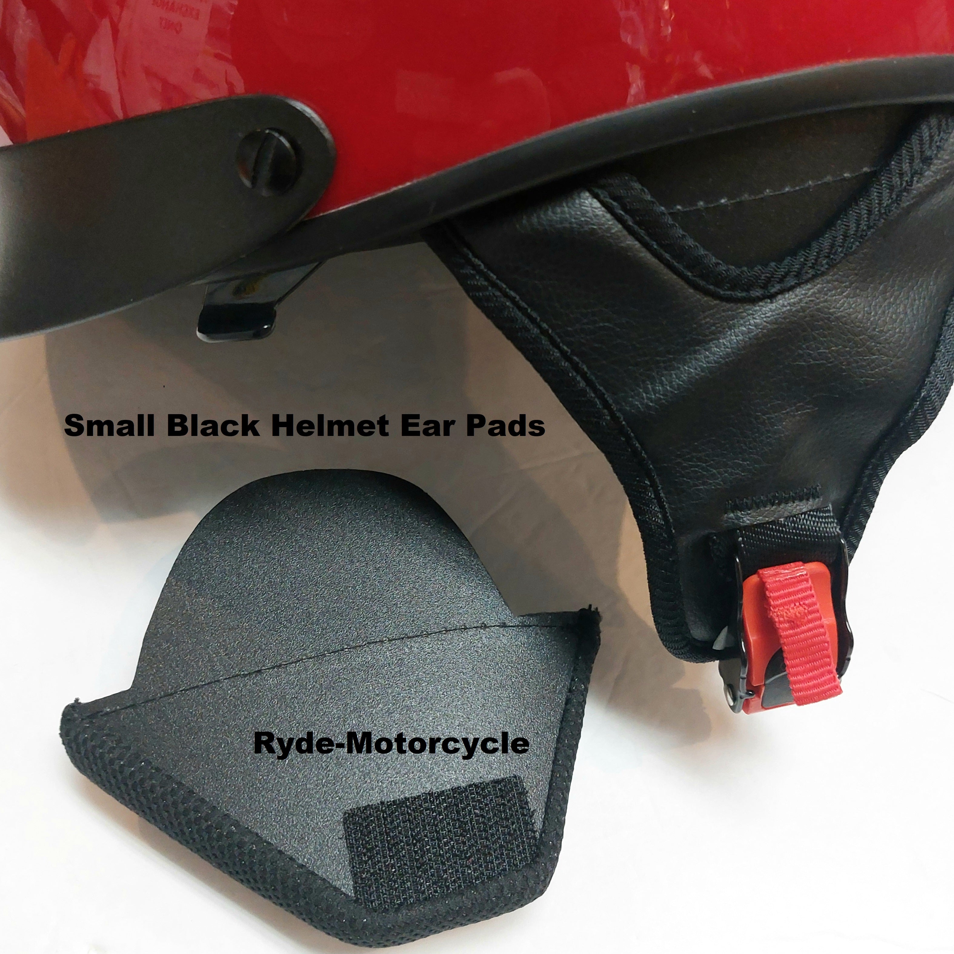 Small Black Ear Pad Inserts -  DOT Half Helmets with "Y Strap"