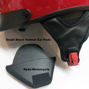 Small Black Ear Pad Inserts -  DOT Half Helmets with "Y Strap"
