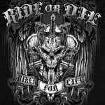 MENS RIDE OR DIE SKULL SLEEVELESS BLACK DENIM BIKER CUT OFF SHIRT