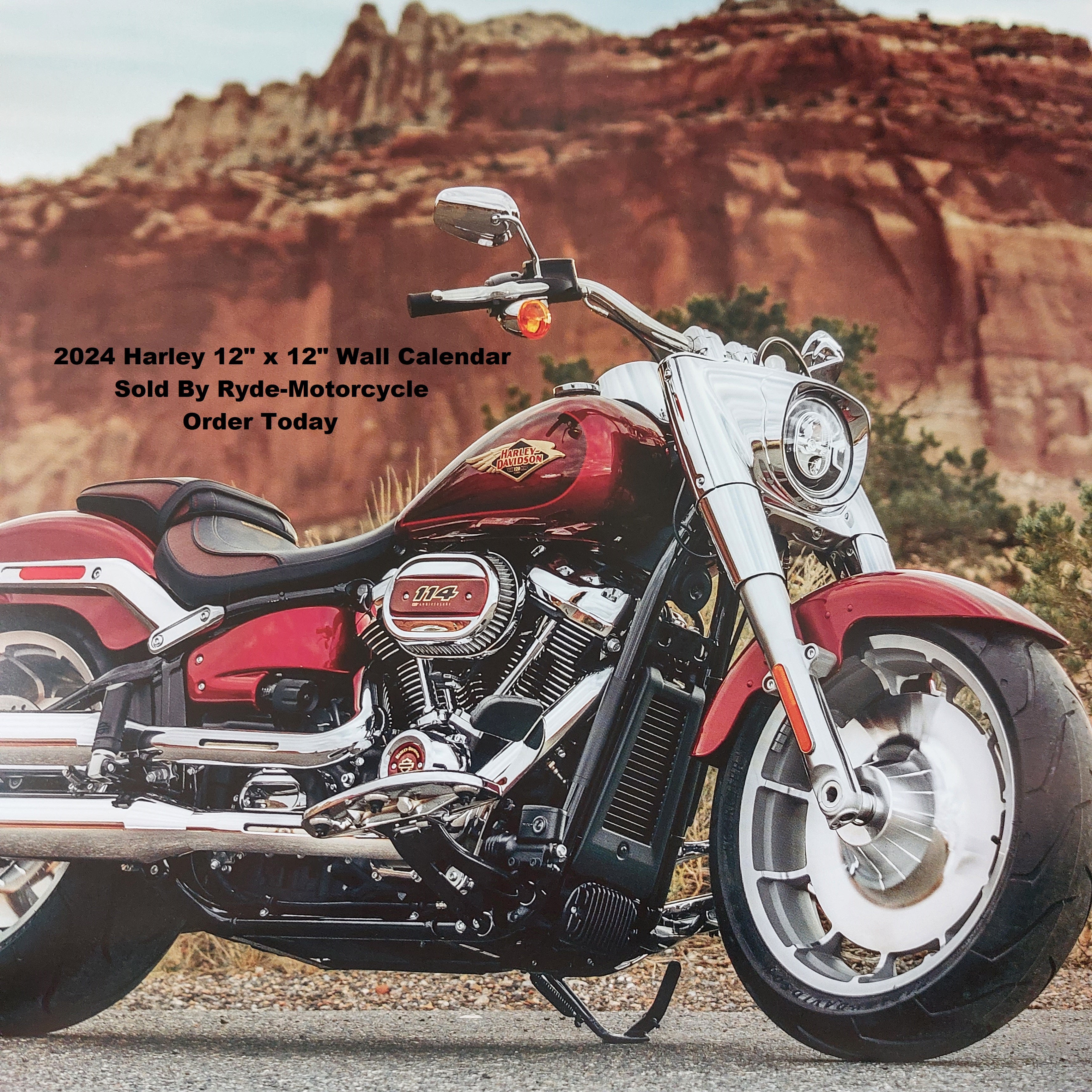 2024 Harley Wall Calendar 12 X 12