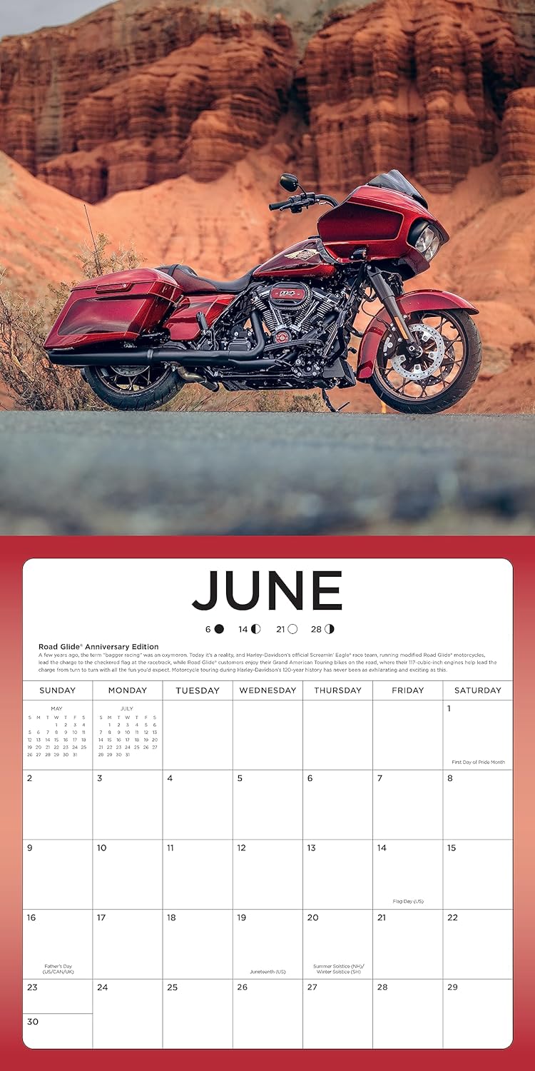 2024 Harley Wall Calendar 12 X 12