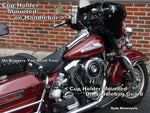 Motorcycle Satin Black USA Dual Insert Cup Holder "Bear Claw"