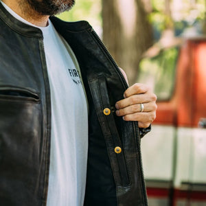 Premium Antique Brown Leather Lightweight Motorcycle Jacket