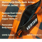 Valiant Men's Orange & Black "Armored" Flannel Kevlar Jacket - Shirt TW136.16  Free Shipping