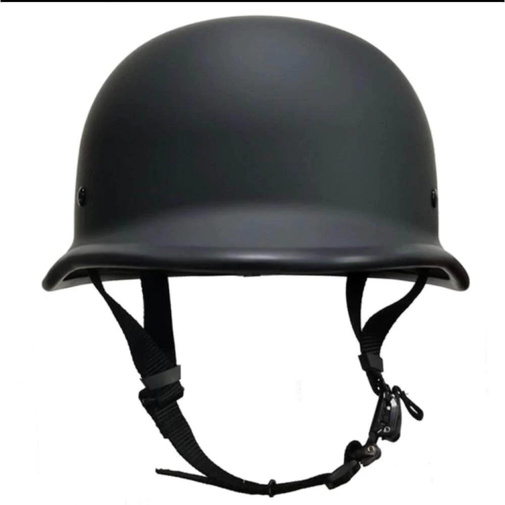 Micro DOT "Mayhem" Flat Black German Helmet - No Mushroom Look