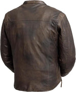 Rocky Full Feature Premium Brown Leather Motorcycle Jacket