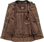 Rocky Full Feature Premium Brown Leather Motorcycle Jacket