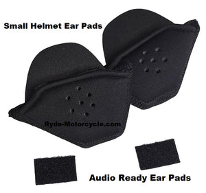 Small Black Ear Pad Inserts -  DOT Half Helmets with "Y Strap"