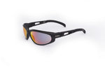 01-13 Fire Red Lens Black Matte Frame Motorcycle Sunglasses