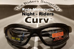 Curv Z Shatterproof Night Riders Clear Motorcycle Glass Soft Foam Anti-fog 02-02