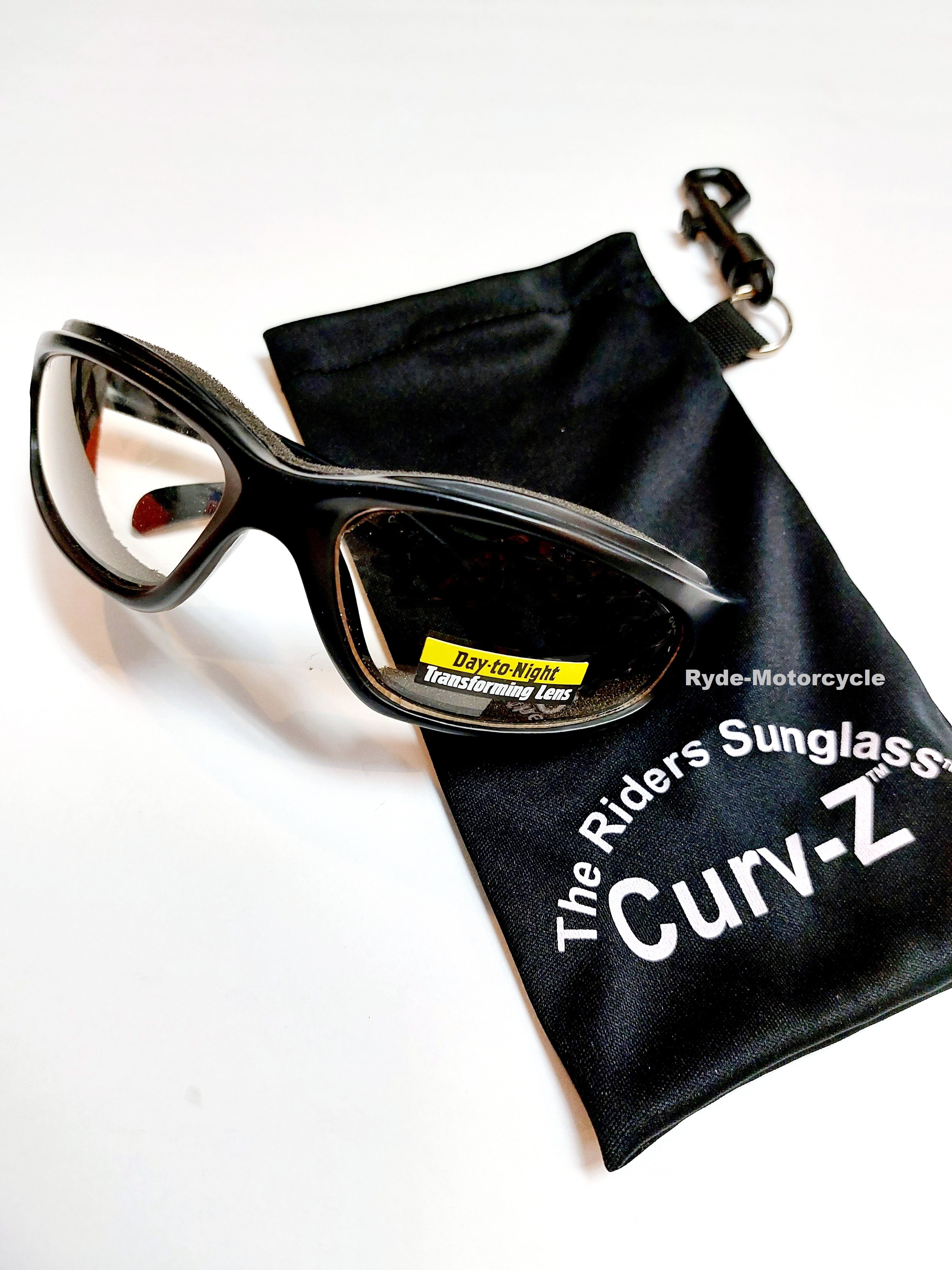 Curv Transitional Clear to Smoke Motorcycle Sunglass 02-06