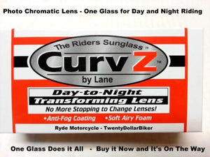 Curv Transitional Clear to Smoke Motorcycle Sunglass 02-06