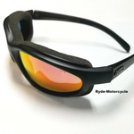 Curv Z Fire Red - Gold Mirror Motorcycle Sunglass 02-21