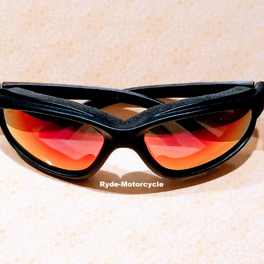 Curv Z Fire Red - Gold Mirror Motorcycle Sunglass 02-21