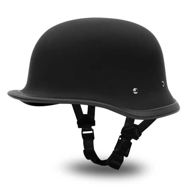 buy motorcycle helmet northampton Daytona Premium NOVELTY "Big German" Helmet Flat Dull Black "1005B"