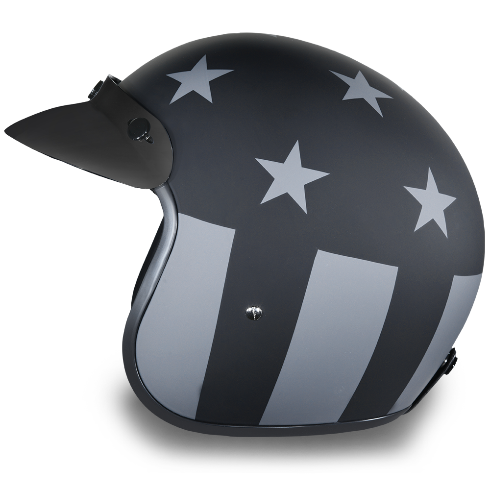 D.O.T. Daytona 3/4 Open Face Helmet - Unisex - Captain America Stealth - DC6-CAS