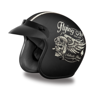 D.O.T. Daytona 3/4 Open Face Helmet - Unisex - Flying Ace's - DC6-FAC