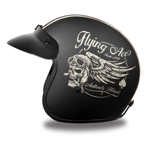 D.O.T. Daytona 3/4 Open Face Helmet - Unisex - Flying Ace's - DC6-FAC