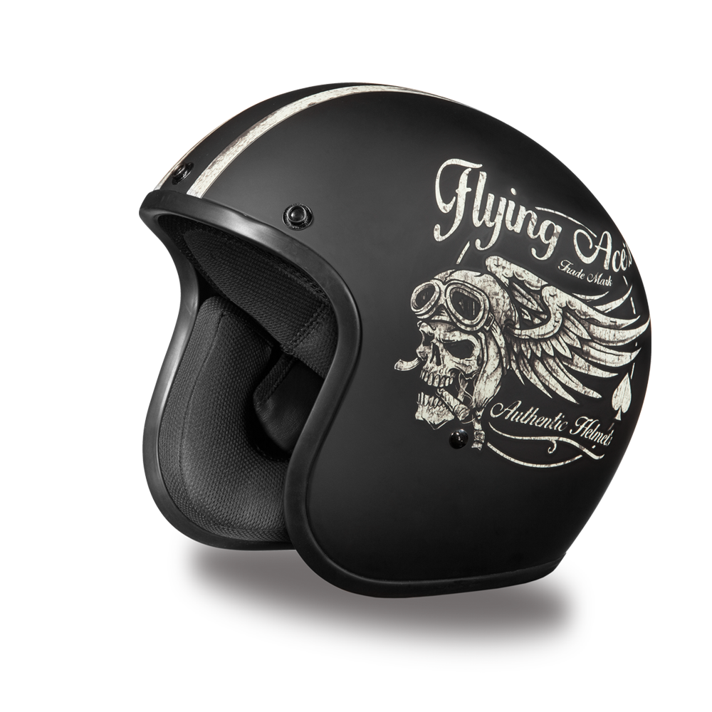 D.O.T. Daytona 3/4 Open Face Helmet - Unisex - Flying Ace's - DC6-FAC