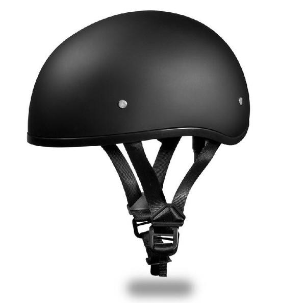 D.O.T. Daytona Half Helmet - Unisex - Flat/Dull Black - D1-BNS