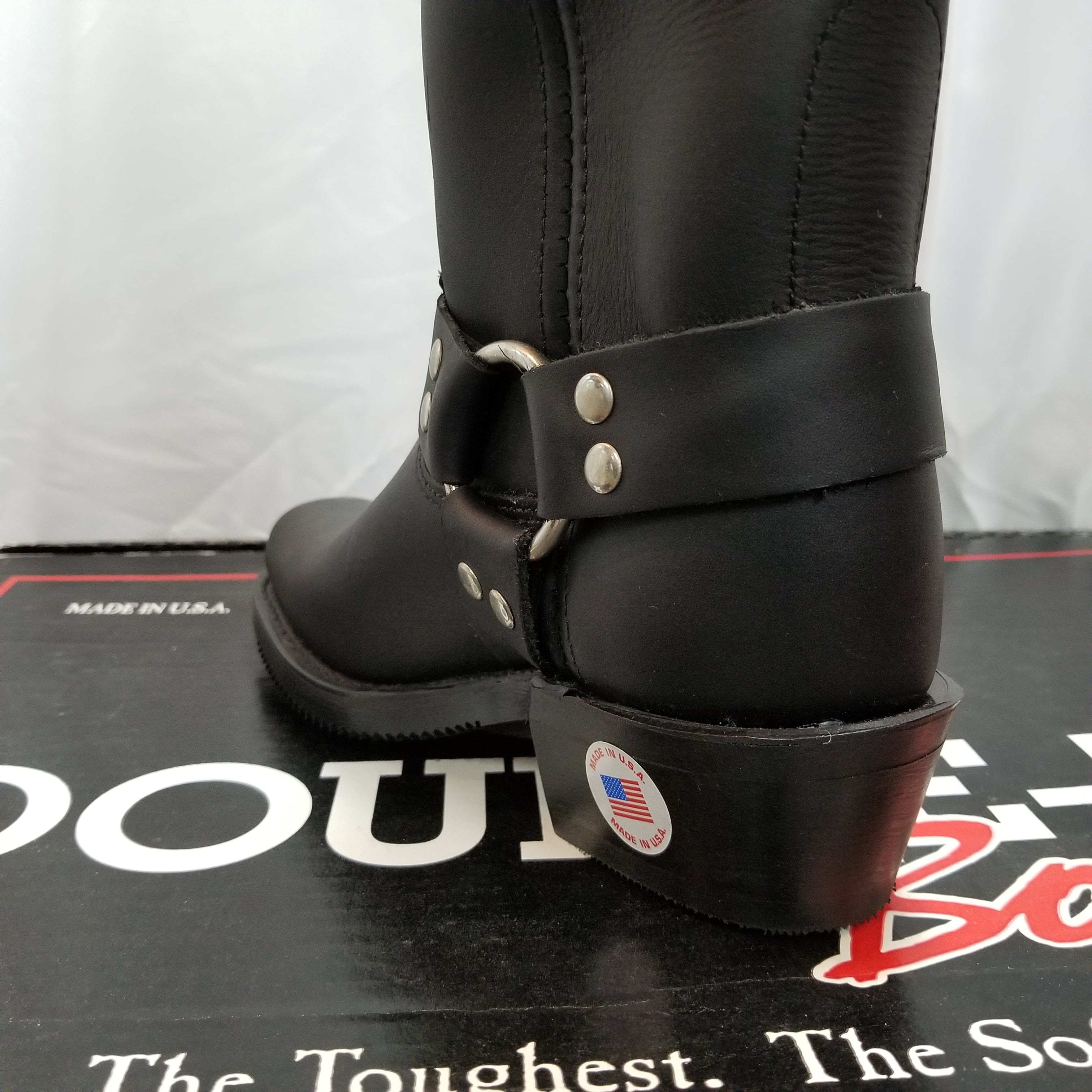 Double-H Leather Motorcycle Strap Women's Boot - 5008
