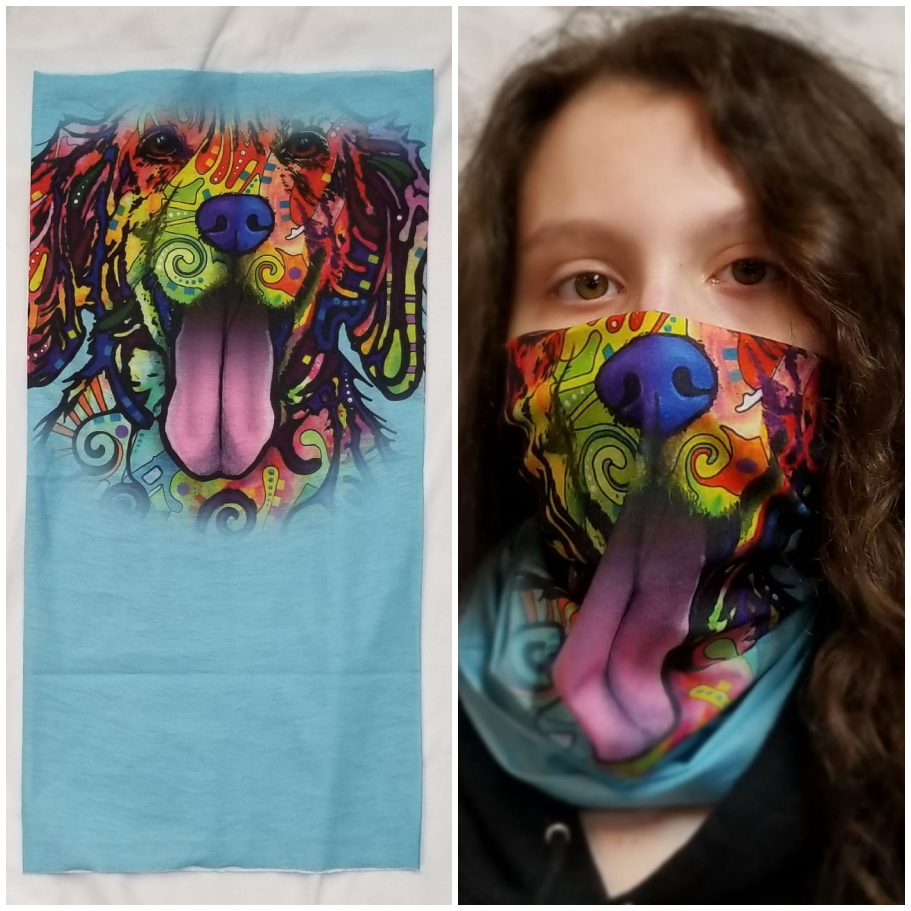 Moto-Pet Animal Print Neck Warmer & Face Mask Tube