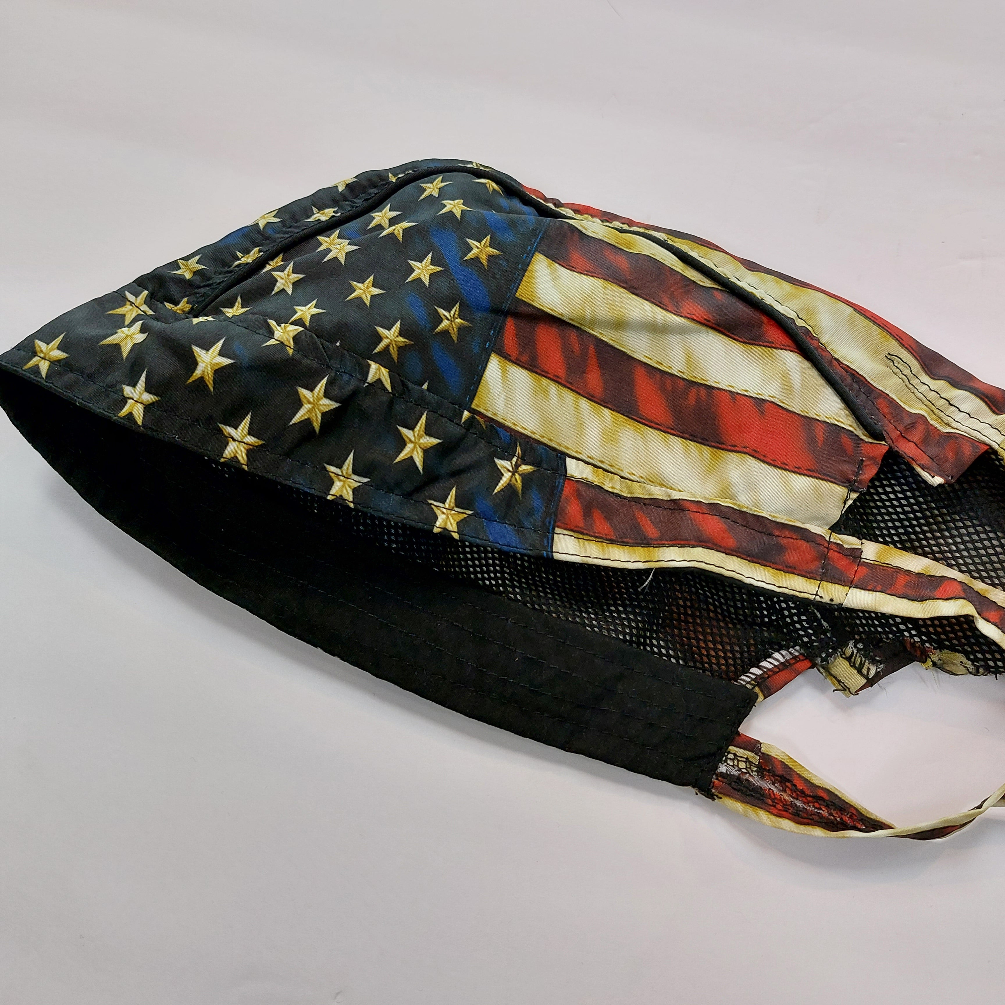Vintage American USA Distressed Flag Headwrap Durag