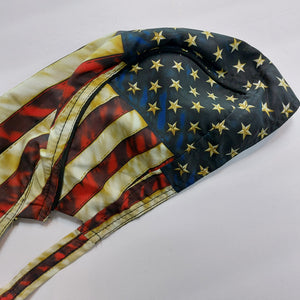 Vintage American USA Distressed Flag Headwrap Durag