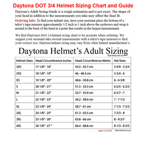 D.O.T. Daytona 3/4 Open Face Helmet - Unisex - Hi-Gloss White - DC1-C